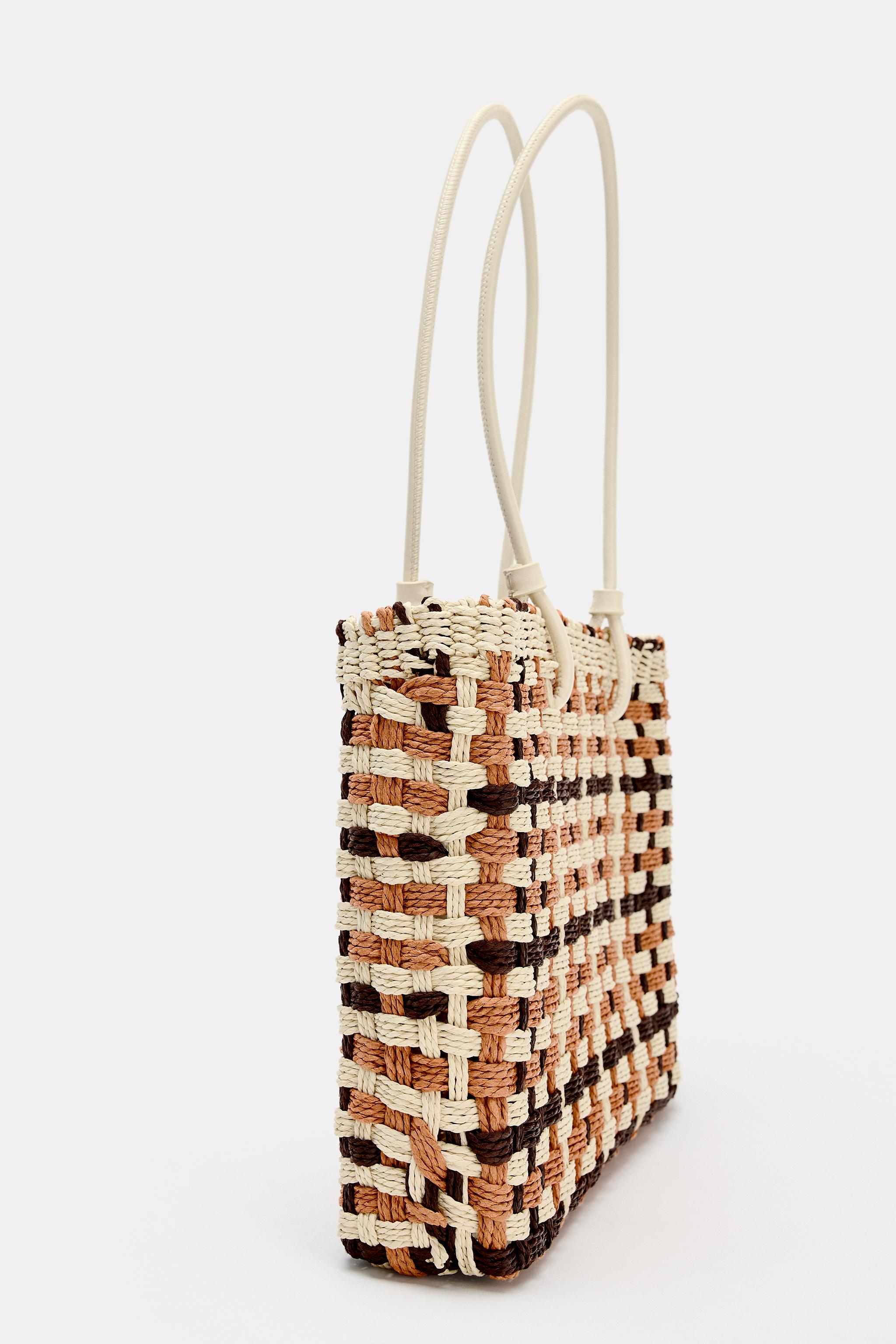 WOVEN-EFFECT MINI SHOPPER